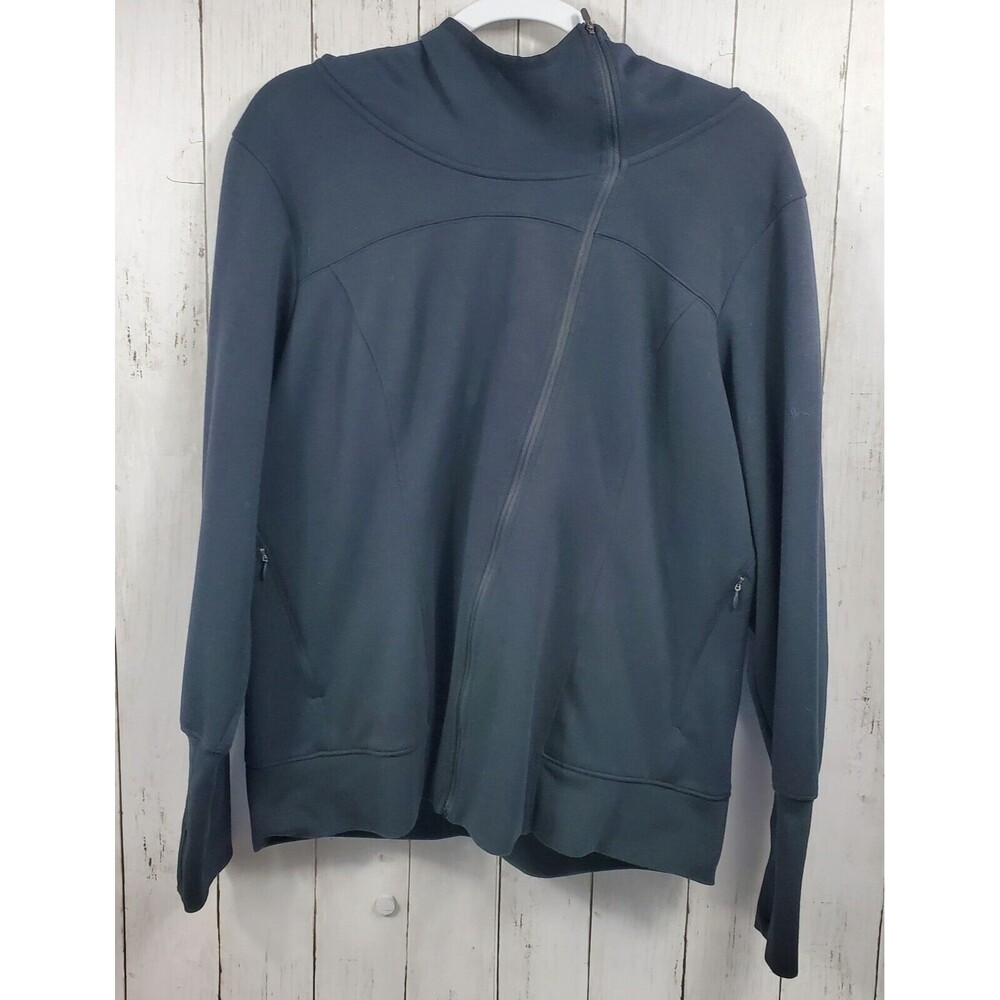 The North Face Womens Jacket Hoodie Size X-Large Black Tunic Asymmetric Full Zip